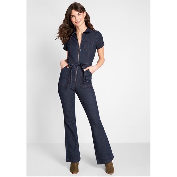 Modcloth Pants - ModCloth denim jumpsuit XS